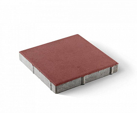 Тротуарная плитка Koldiz Квадрат 50 мм Моно Бордовый