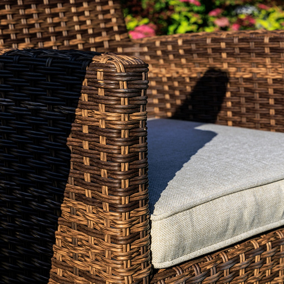 Комплект обеденных кресел Fiona Royal Family из искусственного ротанга, цвет коричневый фото 5