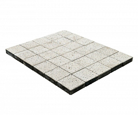 Тротуарная плитка Braer ЛУВР Квадрат 200х200х60 мм Гранит Белый
