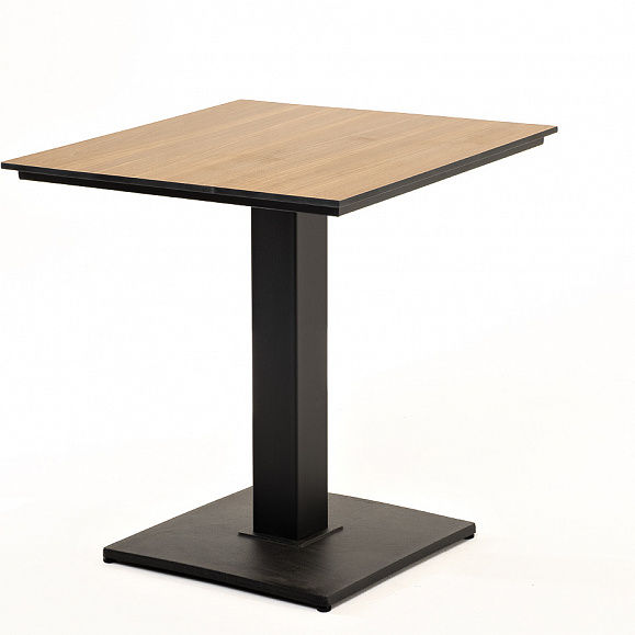 Каффе интерьерный стол из HPL квадратный 70х70см, цвет дуб фото 1