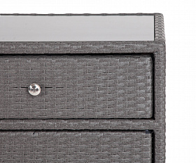 Мальта тумба плетеная из искусственного ротанга, цвет графит