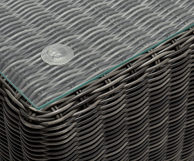 Боно журнальный столик из искусственного ротанга, цвет графит