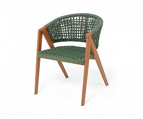 Стул Амстердам 4SIS плетеный из искусственного ротанга, цвет зеленый