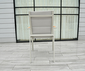Кейптаун стул алюминиевый, ткань текстилен, цвет белый