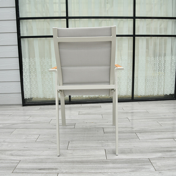 Кейптаун стул алюминиевый, ткань текстилен, цвет белый фото 3