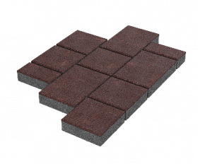 Тротуарная плитка Stellard Мозаика 60 мм Бордовый