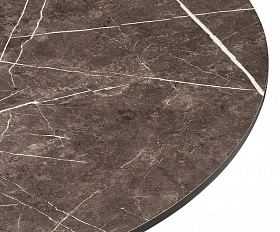 Каффе стол из HPL круглый Ø70см, цвет серый мрамор, подстолье стальное