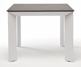 Венето обеденный стол из HPL 90х90см, цвет серый гранит, каркас белый