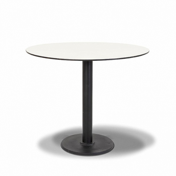 Каффе интерьерный стол из HPL круглый Ø70см, цвет молочный фото 2