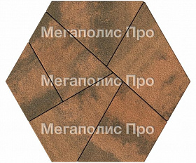 Тротуарная плитка Выбор Оригами Б.4.Фсм.8 80 мм Листопад Гранит Мустанг