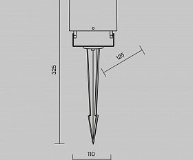 Ландшафтный светильник Ares Maytoni O309FL-L18B3K цвет Черный