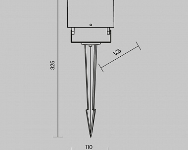Ландшафтный светильник Ares Maytoni O309FL-L18B3K цвет Черный