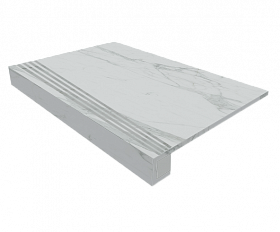 Комплект Керамогранитная ступень Estima MN01 33x120 см с бортиком + Подступенок 14,5х120 см