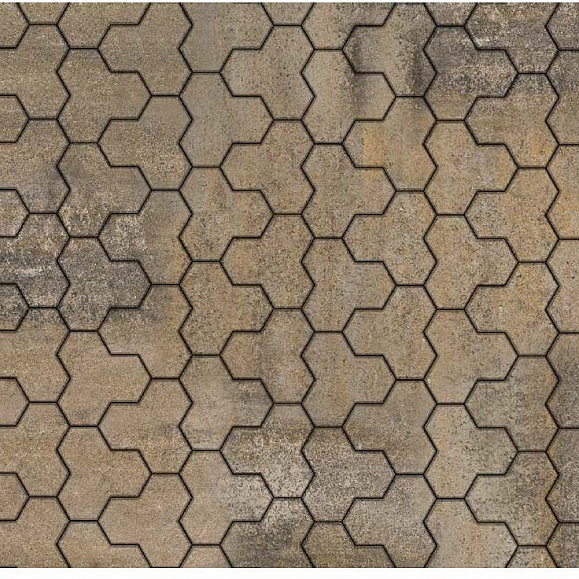 Тротуарная плитка Выбор Трилистник В.7.Ф.10 100 мм Искусственный камень Базальт фото 1