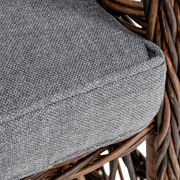 Цесена кресло плетеное из искусственного ротанга, цвет коричневый фото 6