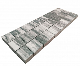 Тротуарная плитка Лидер 40 Старый Город Color Mix 60 мм Малахит