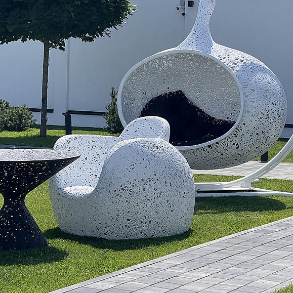 Кресло Vitgarden Stellar Chair Bianco из базальта, цвет белый фото 3