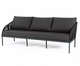 Диван трехместный Канны 4SIS из роупа (веревки), цвет темно-серый