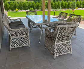 Плетеное кресло Латте 4SIS из искусственного ротанга, цвет бежевый