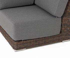 Капри модуль диванный угловой с подушками, цвет коричневый