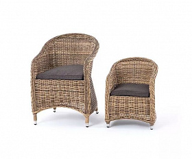 Обеденная детская группа Тильда 4SIS из искусственного ротанга, цвет соломенный