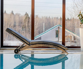 Шезлонг Agata Royal Family из искусственного ротанга с матрасом, цвет серый