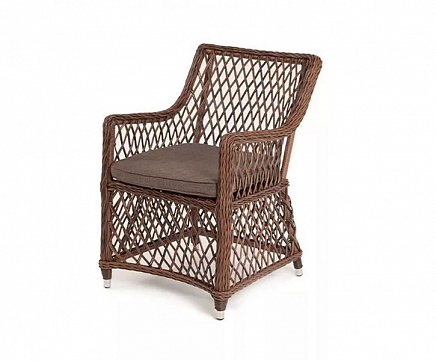 Плетеное кресло Латте 4SIS из искусственного ротанга, цвет коричневый