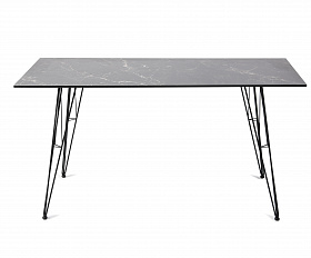 Руссо обеденный стол из HPL 150х80см, цвет черный мрамор