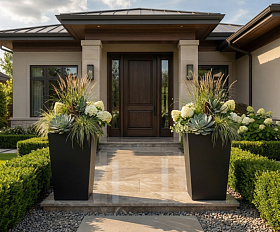 Кашпо Concretika Коник 40x40x70 Идеально черный