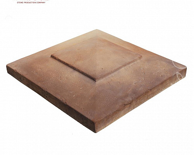 Четырехскатные плиты «Тиволи» 46*46см 930-40 коричневый с красно-коричневыми и темно-коричневыми подпалинами