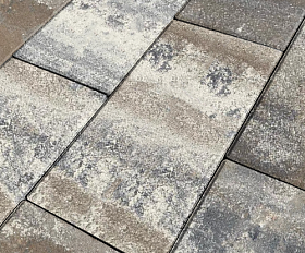 Тротуарная плитка Нобетек Широкоформатная 5П8ф 600x300x80 Колормикс №8 Гранит