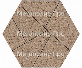 Тротуарная плитка Выбор Оригами Б.4.Фсм.8 80 мм Стоунмикс Кремовый с черным
