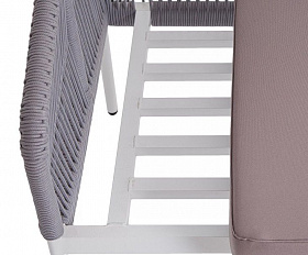 Диван трехместный Канны 4SIS из роупа (веревки), цвет светло-серый