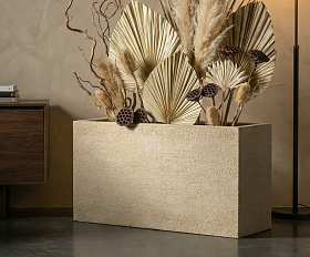 Кашпо Concretika Balcony 40x15x15 Эрозия желтый