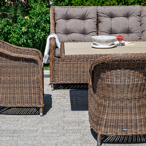 Равенна плетеное кресло из искусственного ротанга, цвет коричневый фото 6