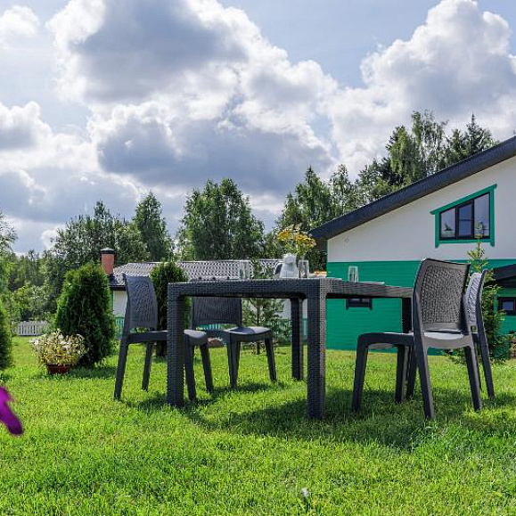 Обеденный комплект July S Royal Family из пластика, цвет графит фото 4