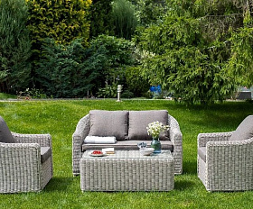 Кресло Кон Панна 4SIS из искусственного ротанга, цвет бежевый