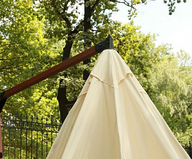 Уличный квадратный зонт Maestro Wood Royal Family с базой