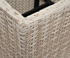 Капучино кашпо для цветов плетеное из искусственного ротанга, цвет бежевый