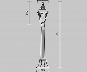 Ландшафтный светильник Goiri Maytoni O028FL-01BZ цвет Бронза Антик