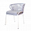 Плетеный стул Милан 4SIS из роупа (веревки), цвет светло-серый