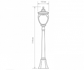 Уличный светильник Elektrostandard Andromeda F IP44 GLYF-8024F белое золото