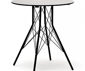 Конте интерьерный стол из HPL круглый Ø70см, цвет серый гранит