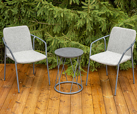 Марокко кофейный комплект из алюминия, цвет темно-серый