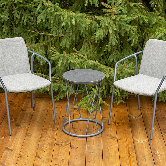 Марокко кофейный комплект из алюминия, цвет темно-серый фото 4