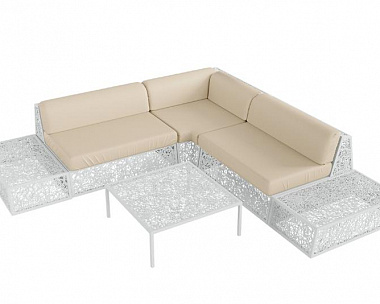 Модульный диван Vitgarden Lounge Set Bianco из базальта, цвет белый