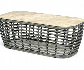 Ницца журнальный столик из искусственного ротанга, цвет серый