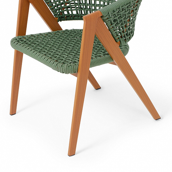 Амстердам плетеный стул из искусственного ротанга, цвет зеленый фото 4