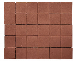 Тротуарная плитка Лидер 40 Квадрат 200х200х60 мм Красный