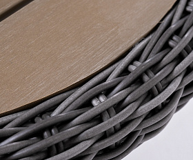 Равенна кофейный стол из искусственного ротанга, цвет графит